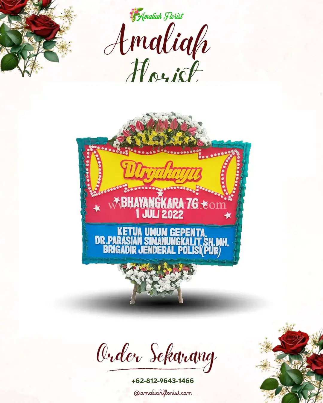 Papan Bunga HUT Ulang Tahun Deiyai